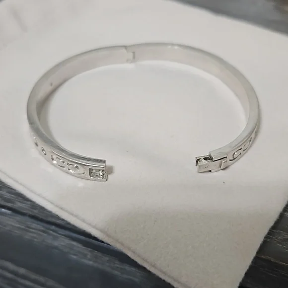 Coach Kissing C Hinged Bangle Bracelet - Picture 2 of 3